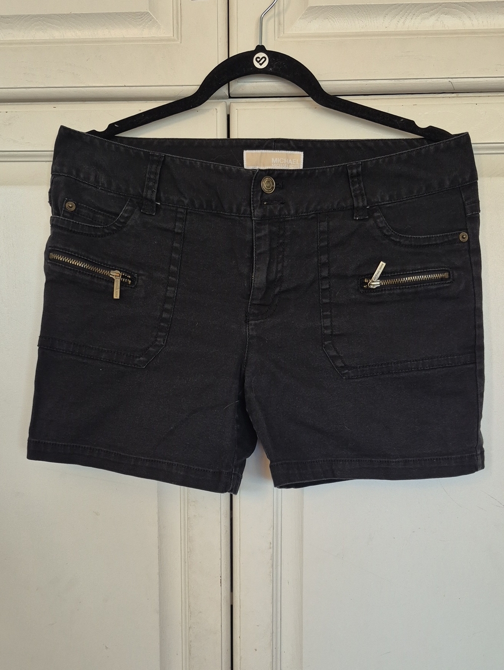 Michael Kors Black Zip-Pocket Women’s Jean Shorts